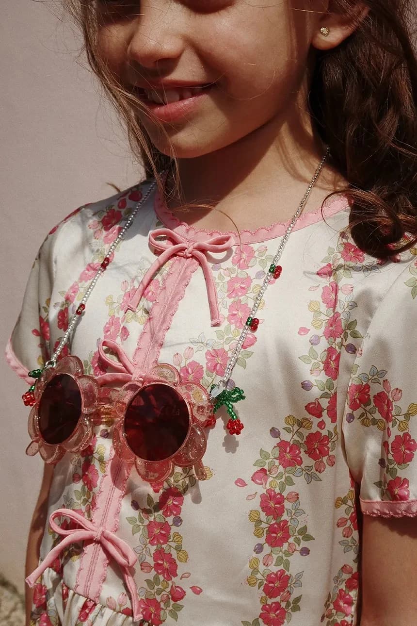 СОЛНЦЕЗАЩИТНЫЕ ОЧКИ ЦЕПОЧКА-БУС ВИШНЯ детская цепочка для очков - фото 7