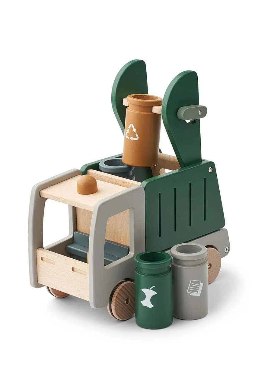 Деревянная игрушка для детей Ирина Грузовик для переработки отходов - фото 2