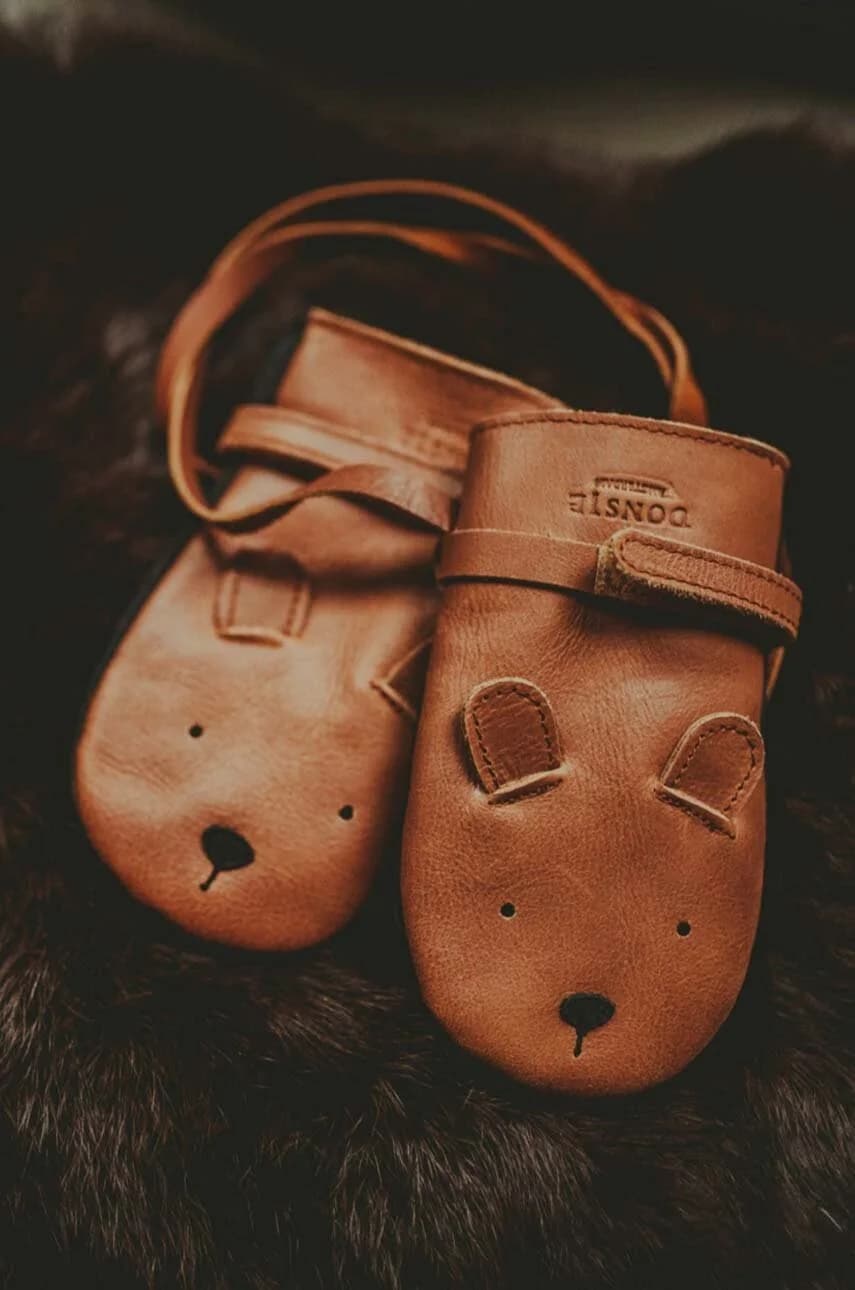 Kapi Classic Mittens Детские кожаные перчатки Bear