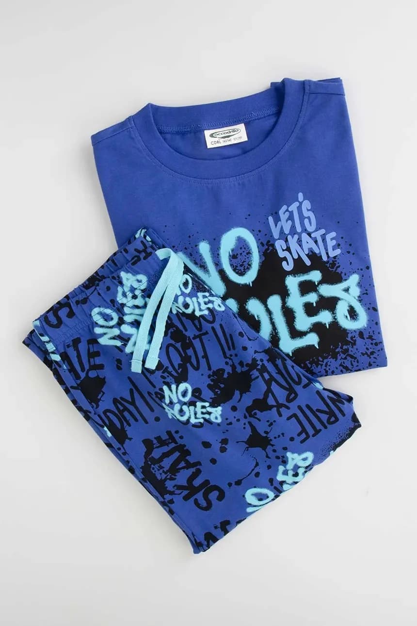 Детский хлопковый пижамный комплект - фото 5