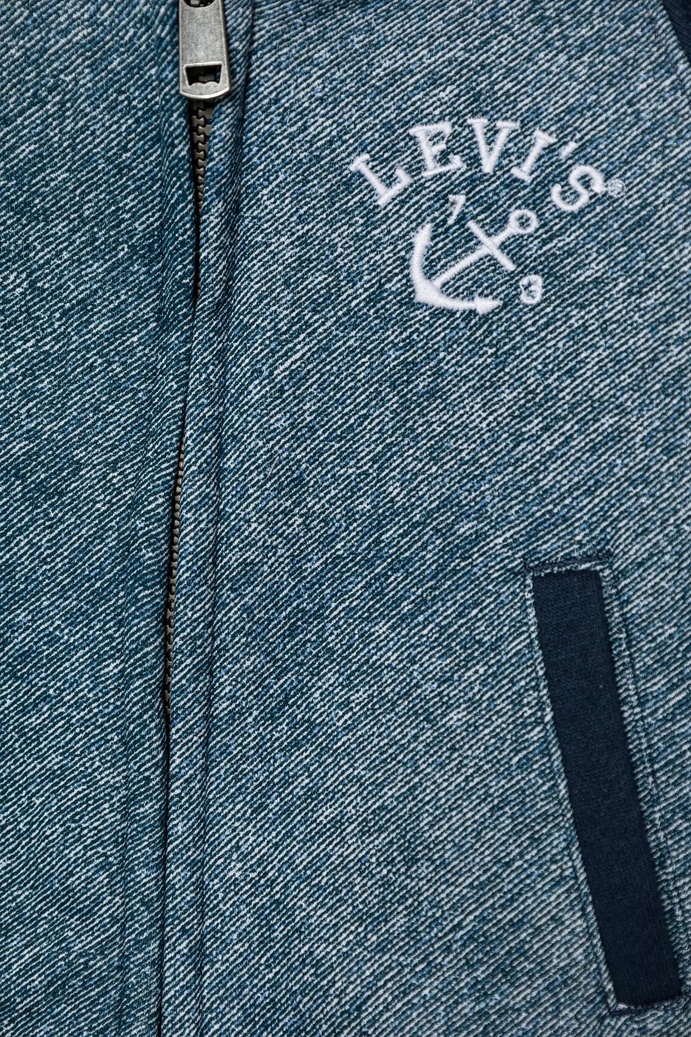 Детский свитшот TROMPE LOEIL DENIM HOODIE - фото 3