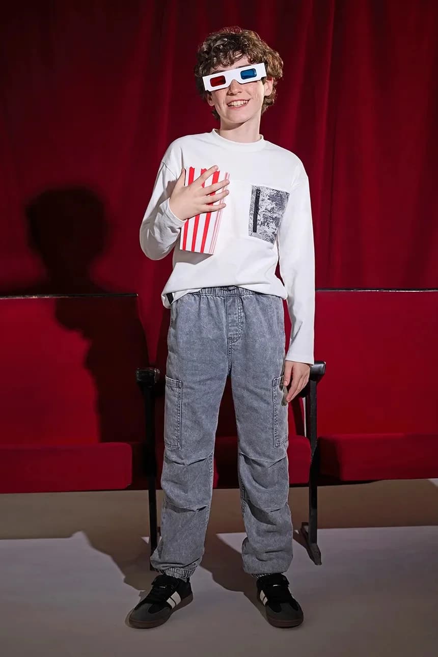 Детские джинсовые джинсы-карго