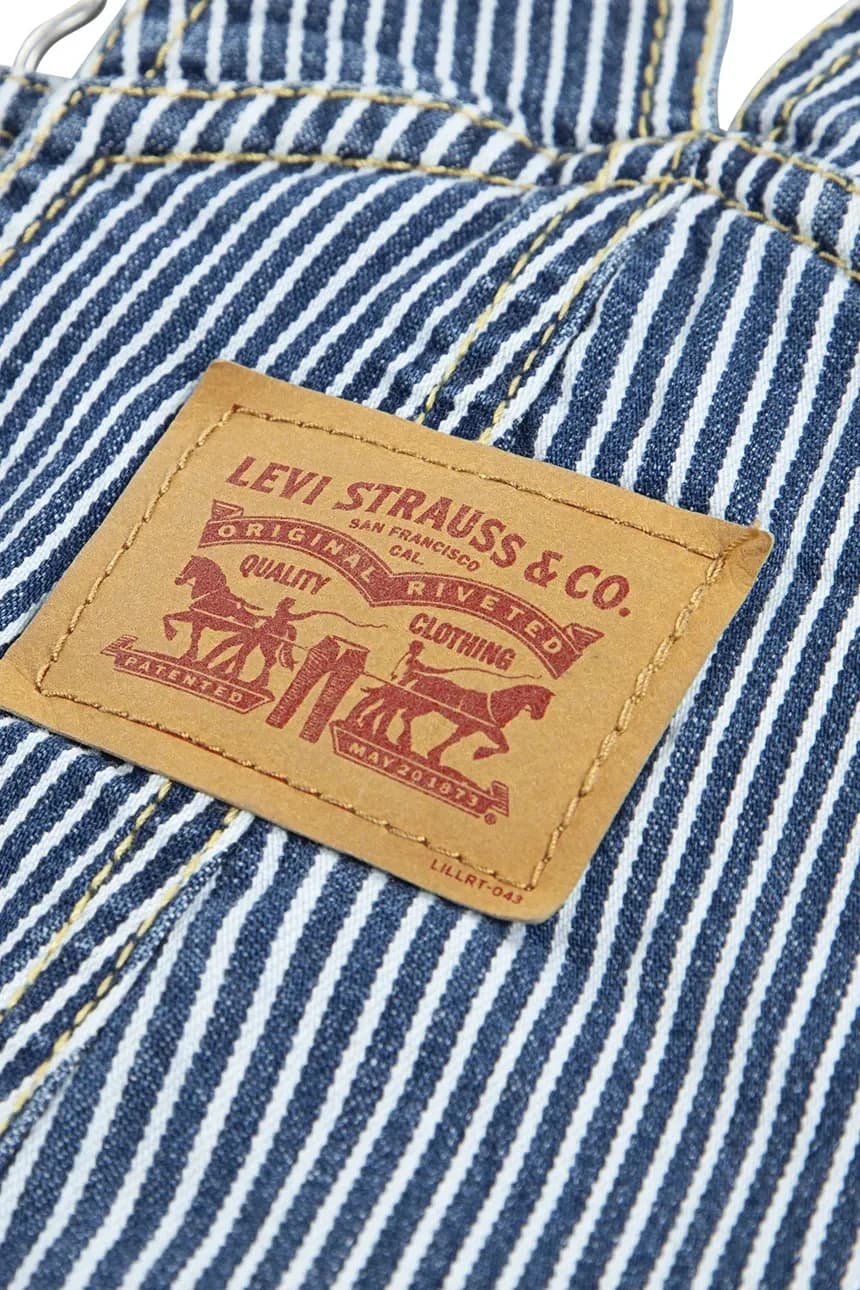 Детский джинсовый комбинезон RAILROAD STRIPE COVERALL - фото 3