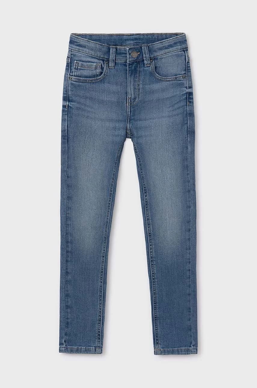 Детские джинсы приталенные базовые джинсы - фото 2