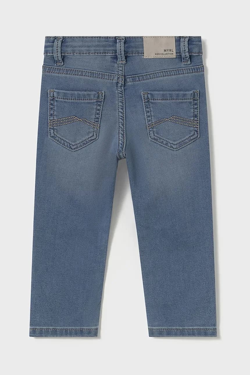 Детские джинсы из мягкого денима. - фото 3