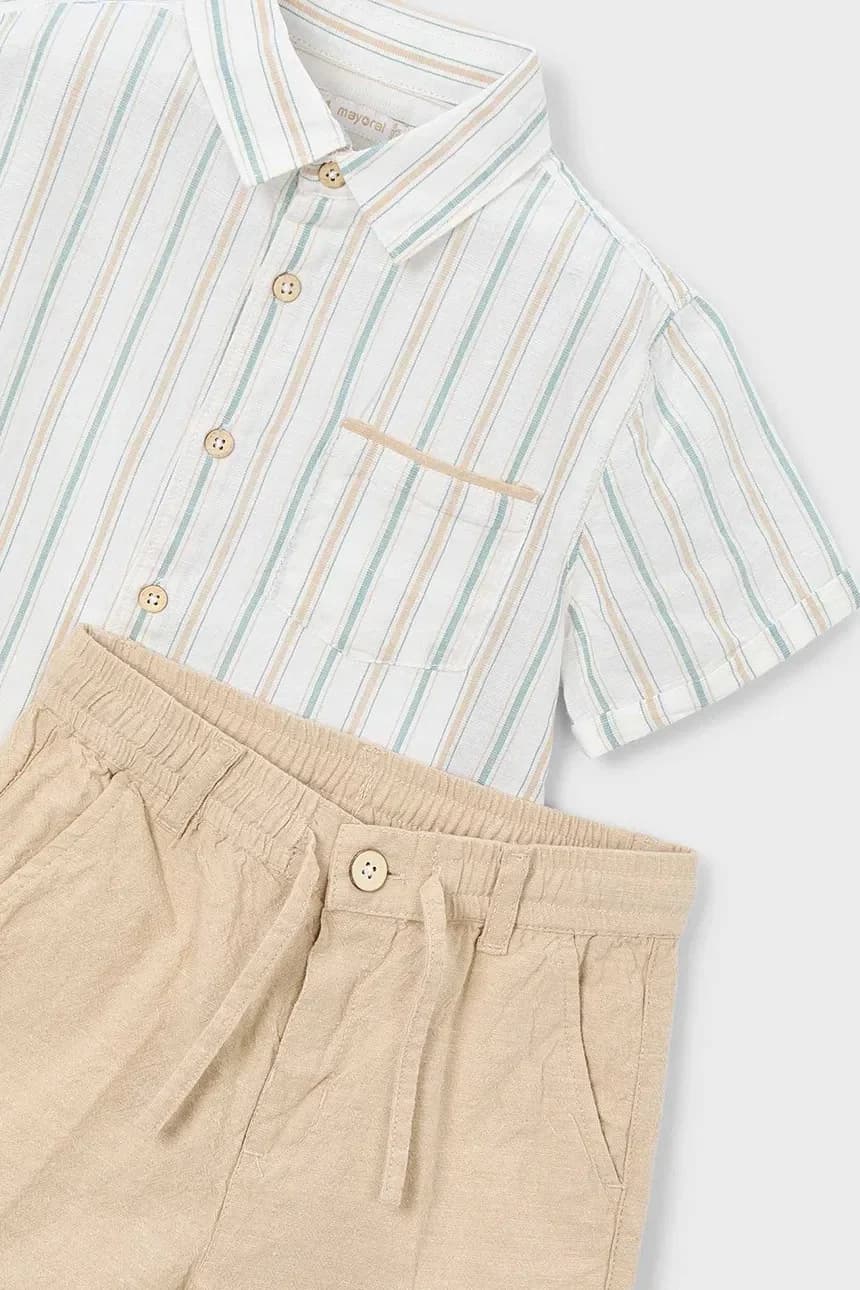 Детский комплект с оттенком льна - фото 4