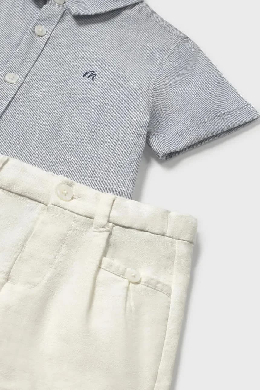 Детский комплект с оттенком льна - фото 4