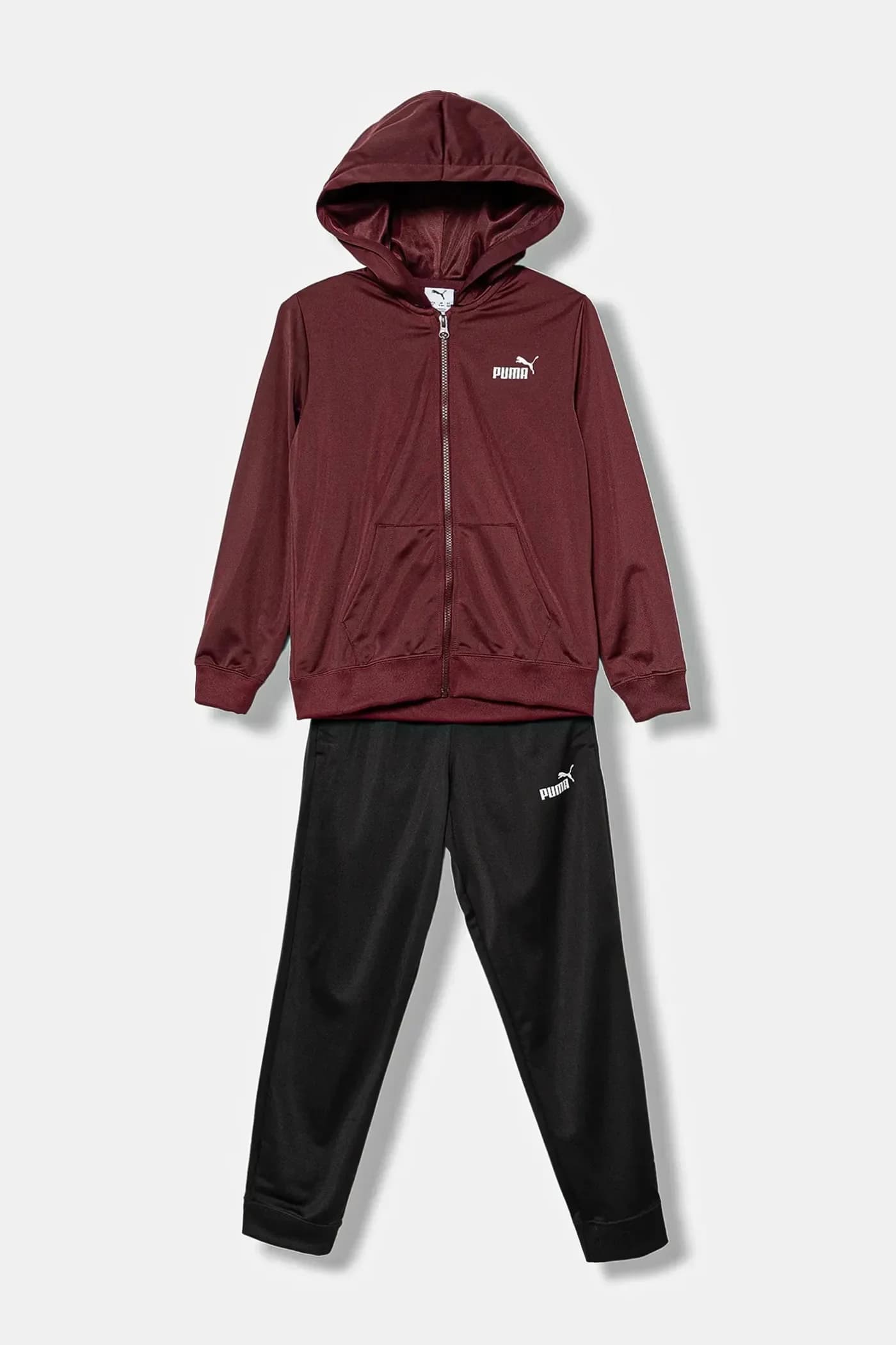 Детский спортивный костюм из полиэстера с капюшоном и молнией во всю длину B Спортивный костюм