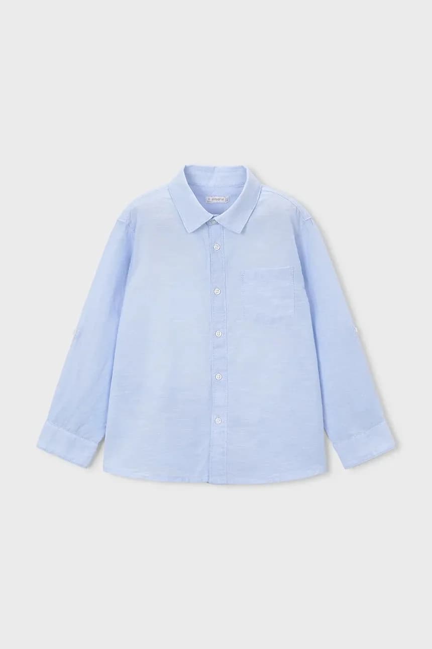 Детская рубашка из смесового льна