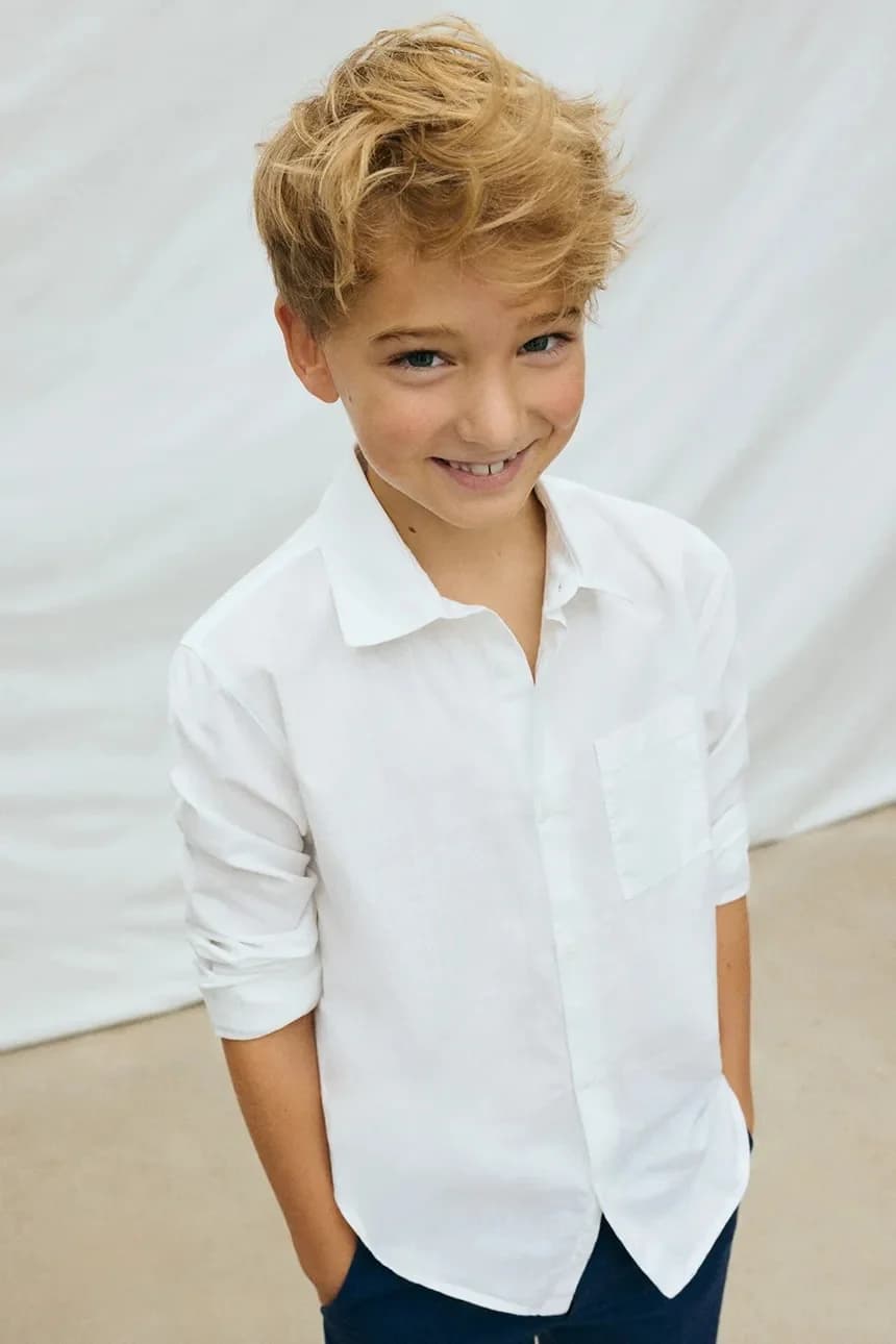 Детская хлопковая рубашка