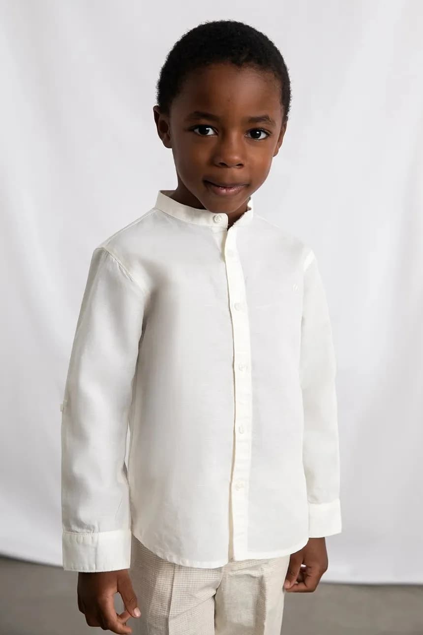 Детская рубашка с льном