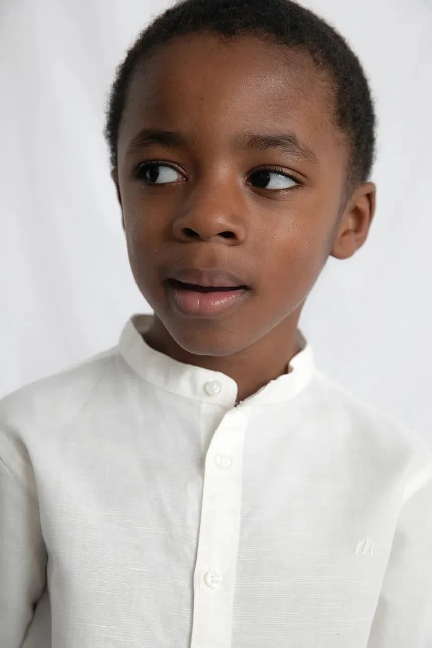 Детская рубашка с льном - фото 5