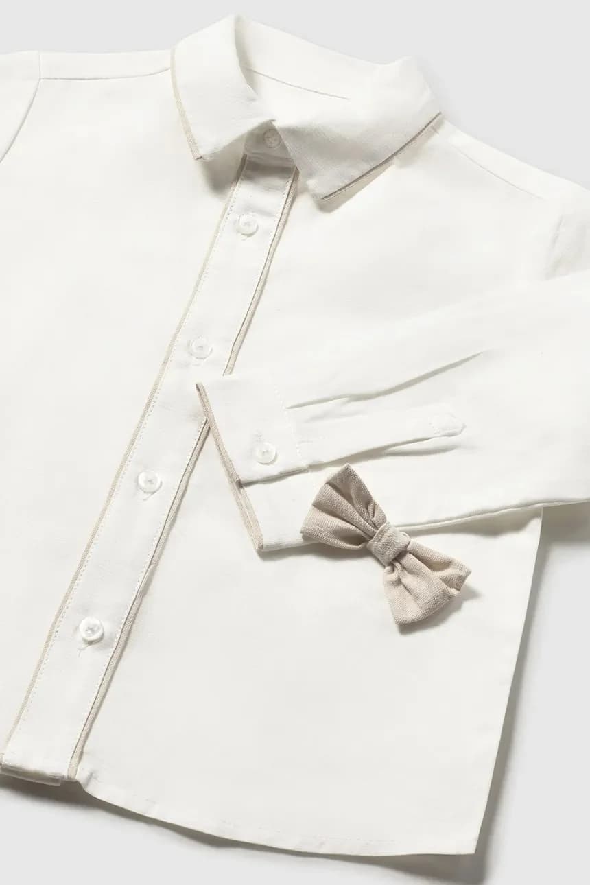 Детская рубашка с льном - фото 3