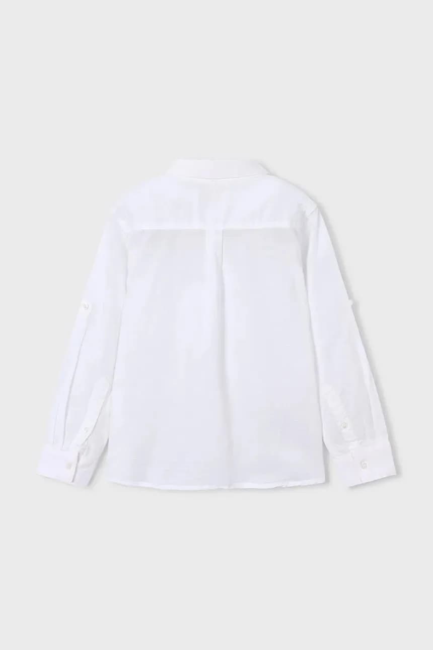 Детская рубашка из смесового льна - фото 2