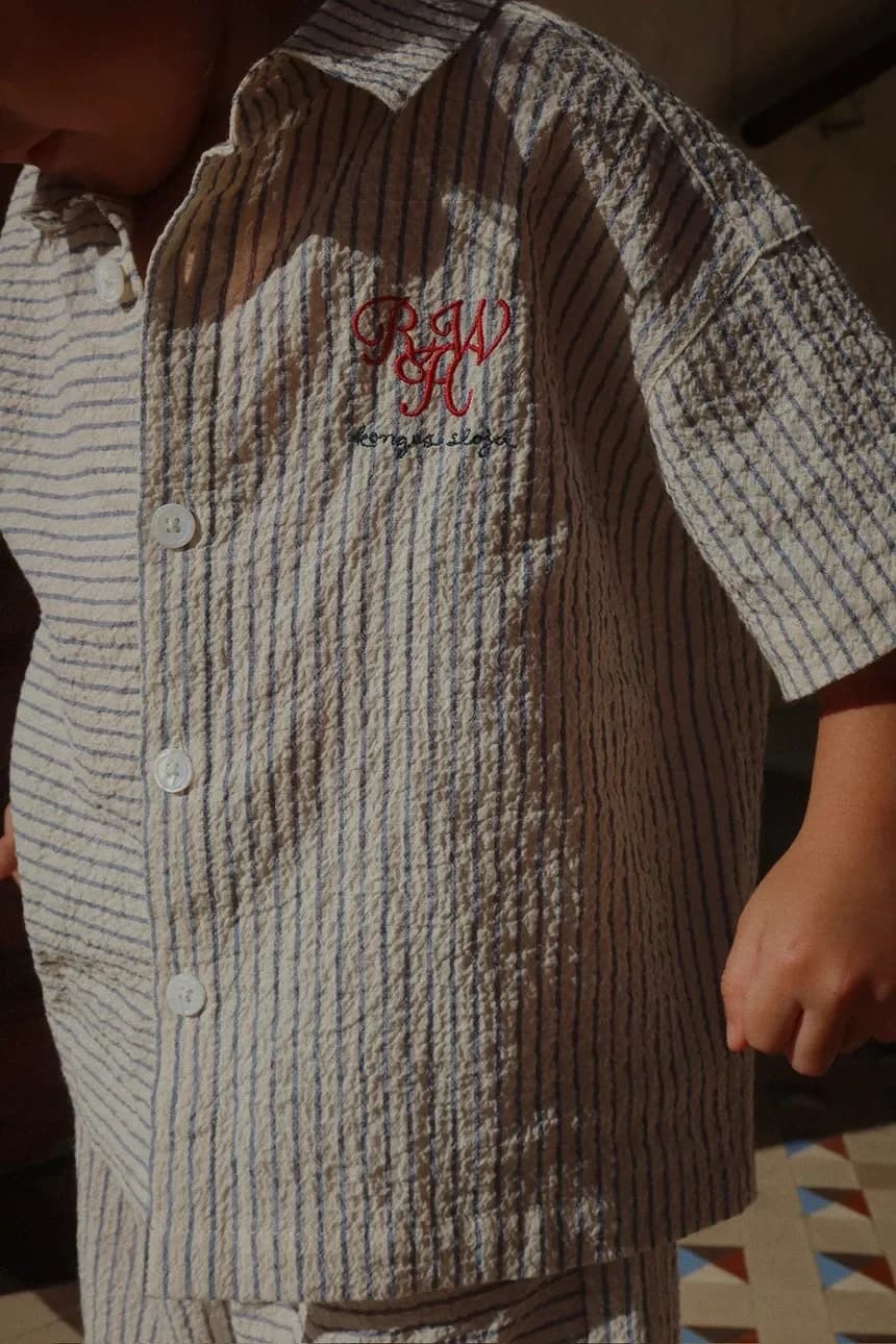 Детская хлопковая рубашка RHW X KS DUO SHIRT GOTS - фото 7