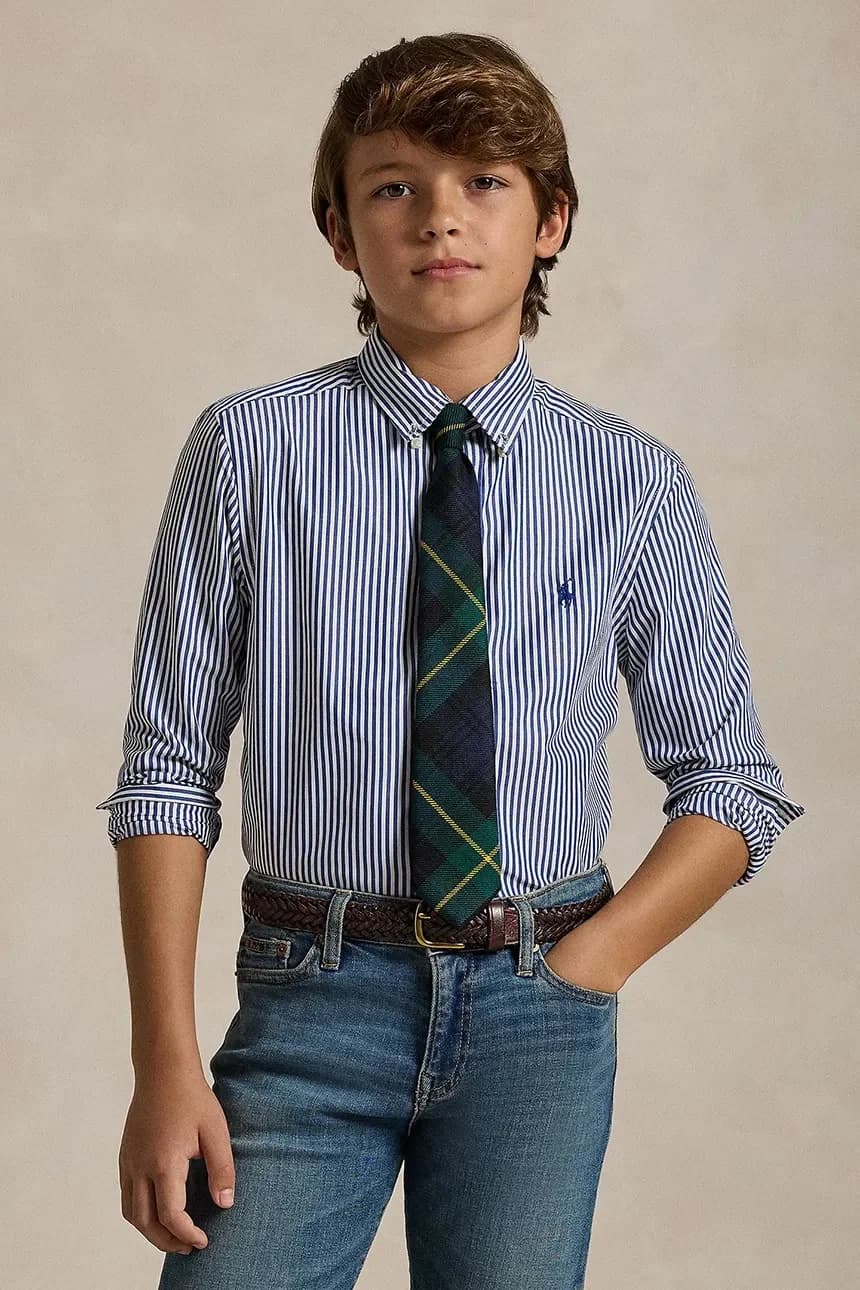 Детская хлопковая рубашка - фото 3