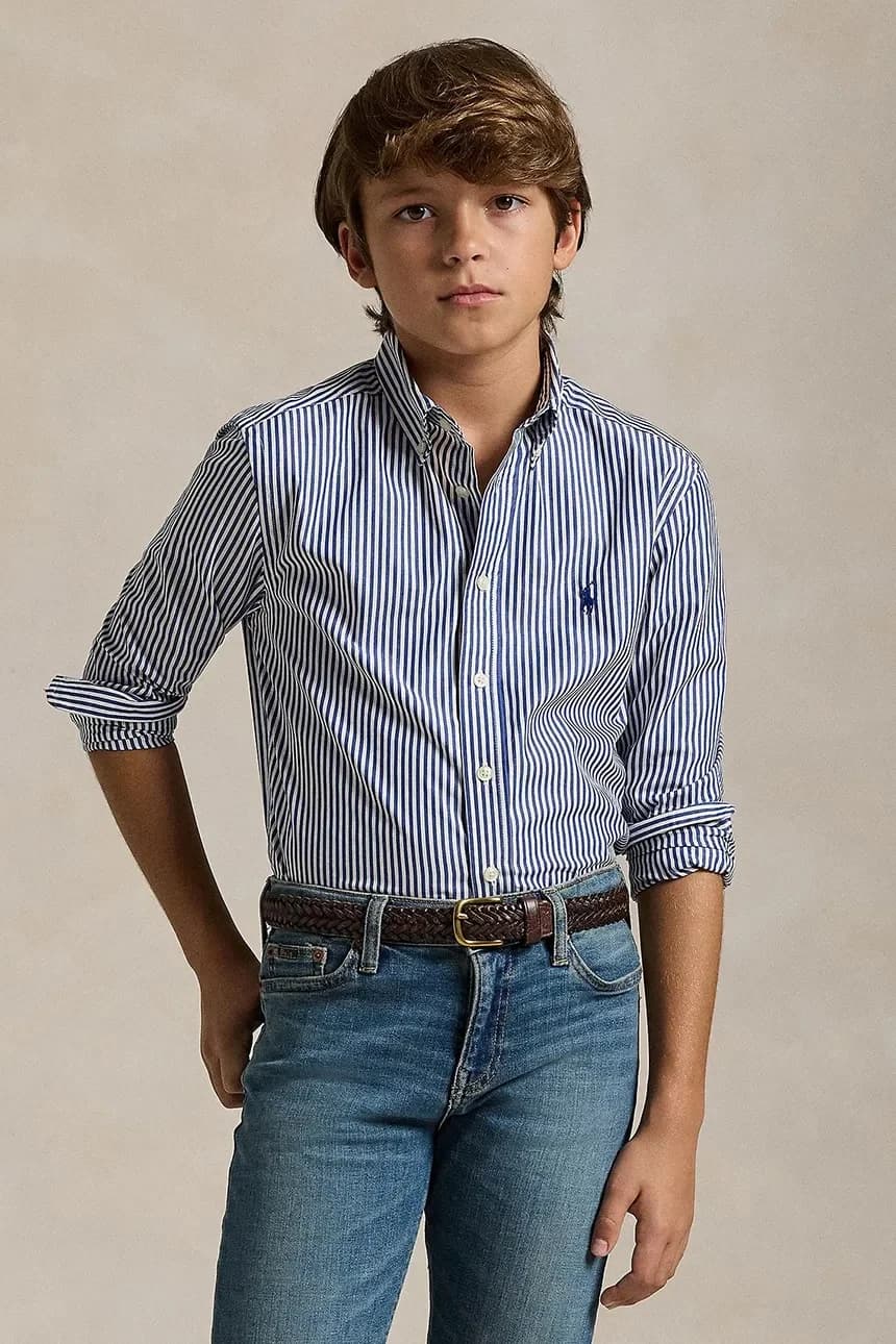 Детская хлопковая рубашка - фото 7