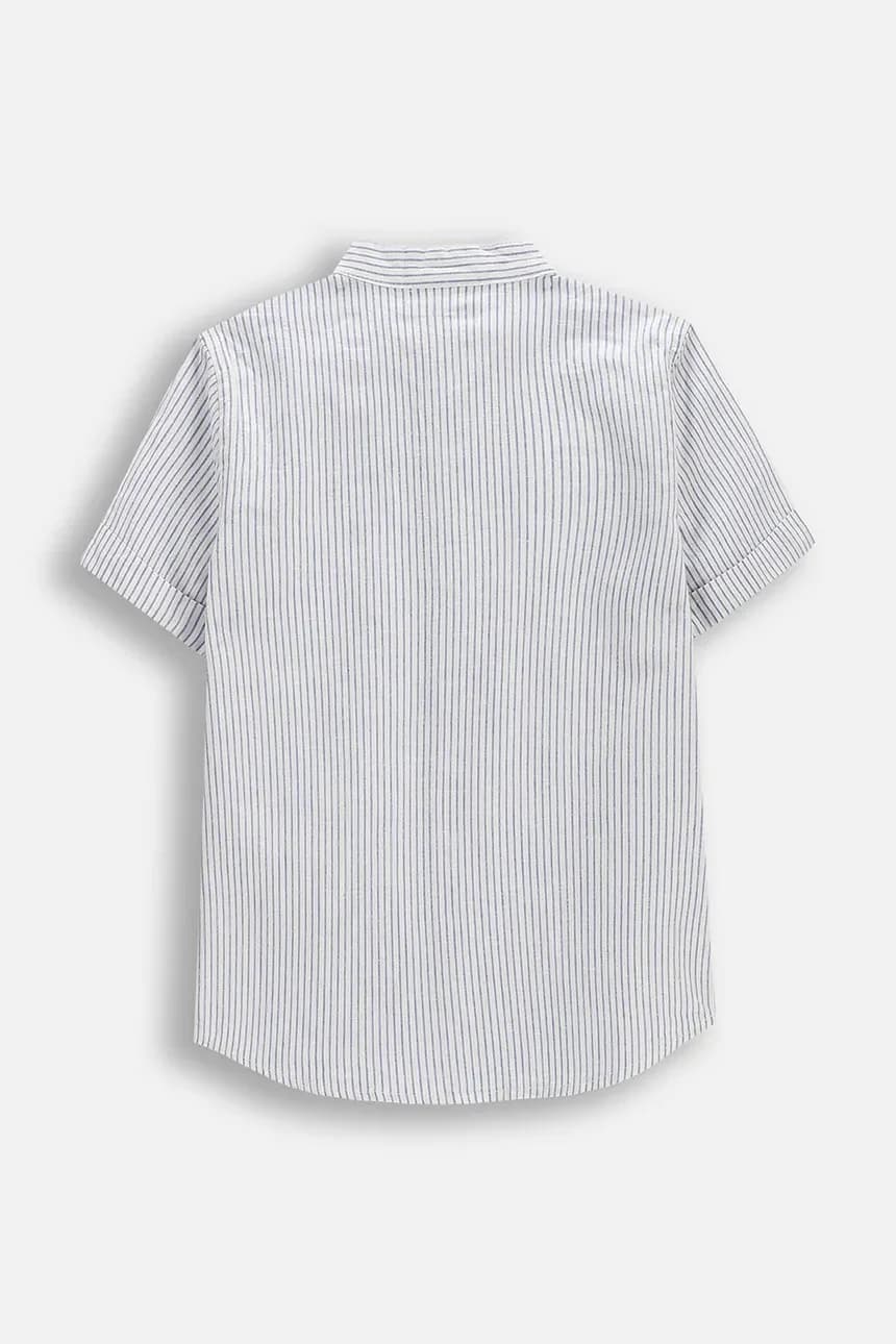 Детская рубашка из смесового льна - фото 2