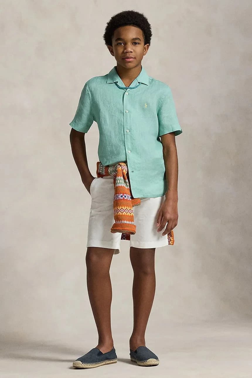 Детская льняная рубашка - фото 4