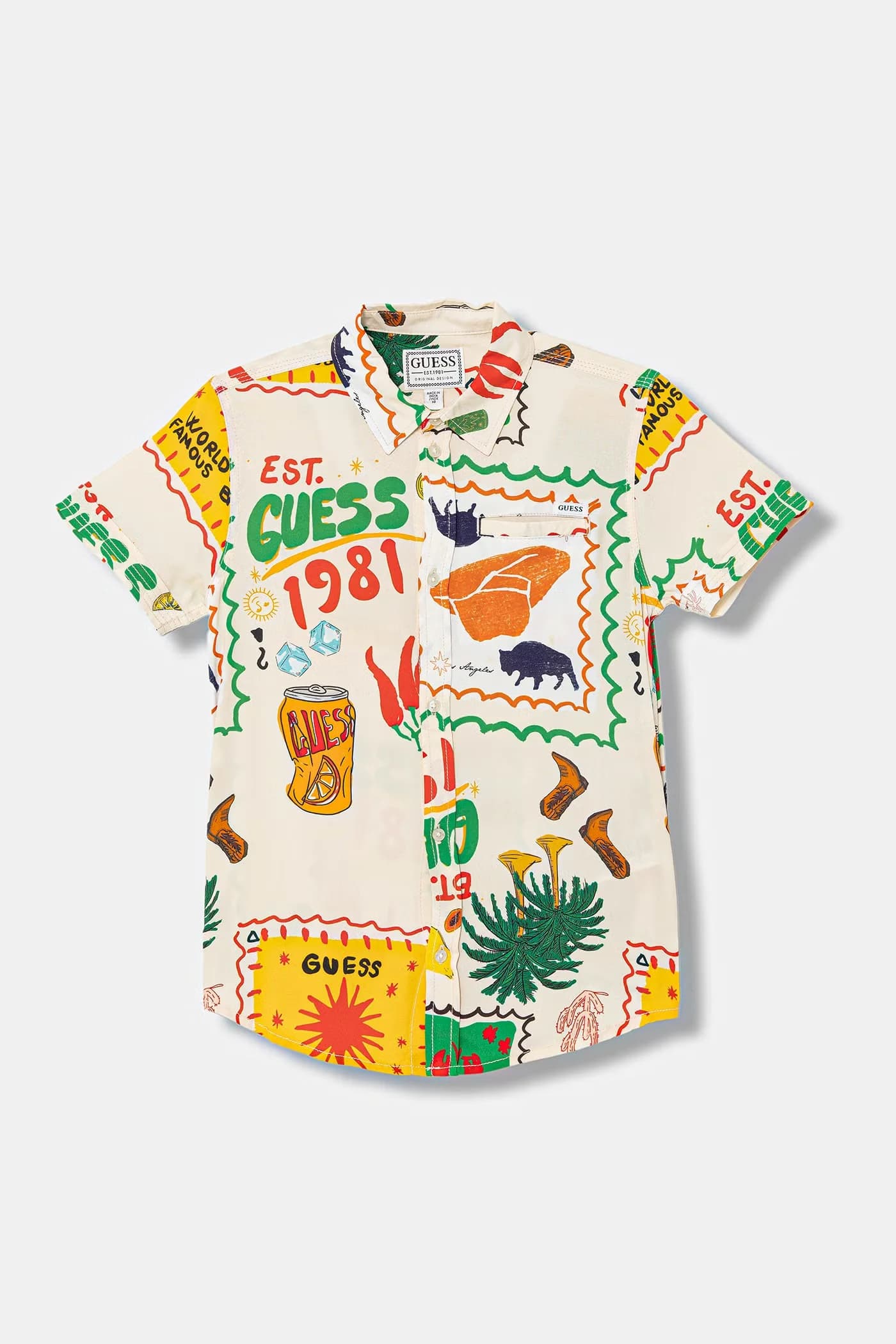 Детская рубашка из вискозы.