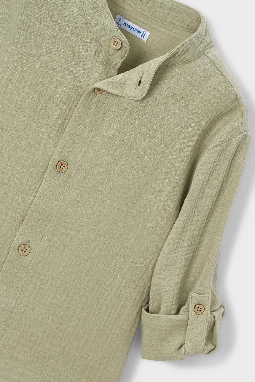 Детская хлопковая рубашка - фото 3