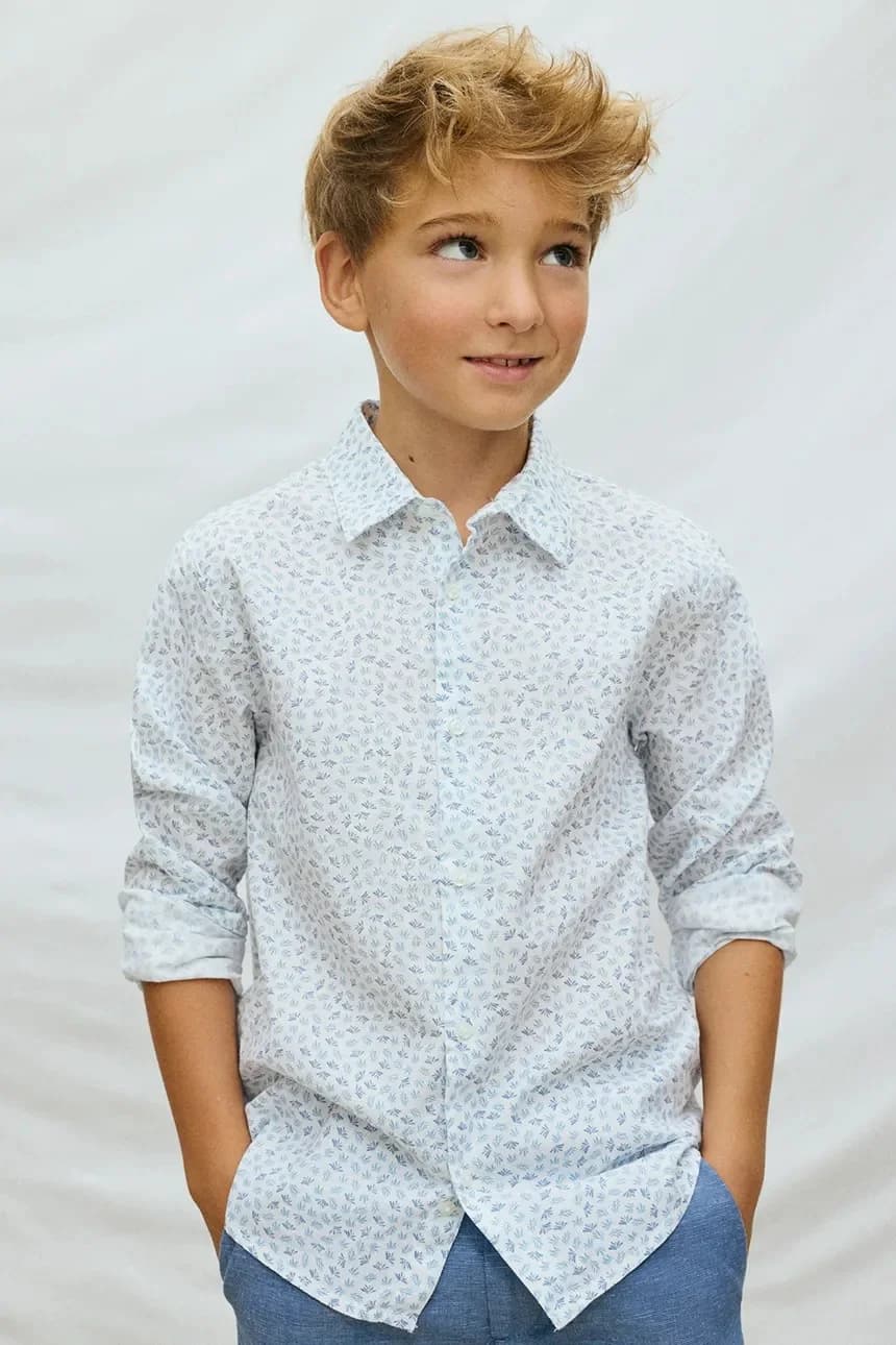 Детская хлопковая рубашка