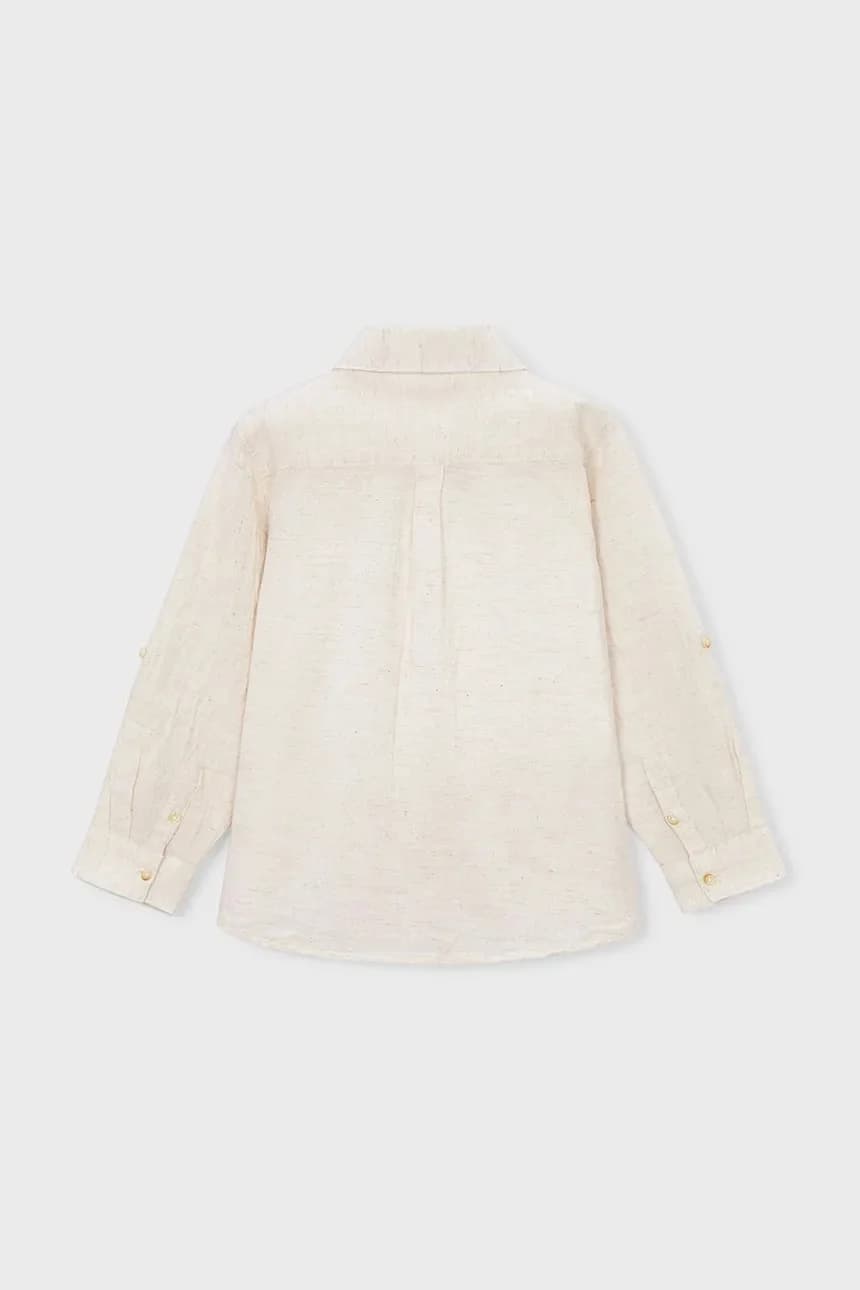 Детская рубашка из смесового льна - фото 3