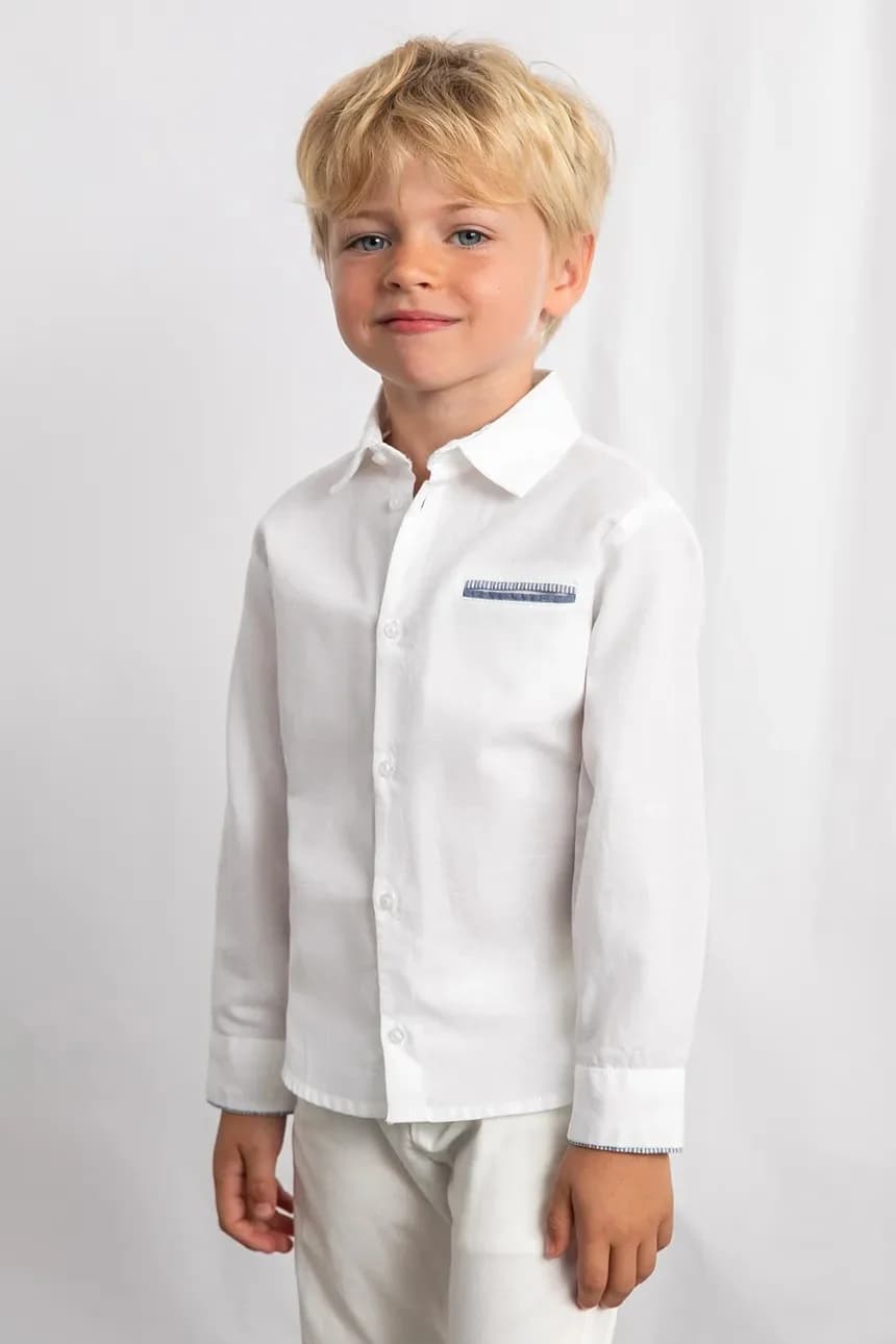 Детская рубашка с льном