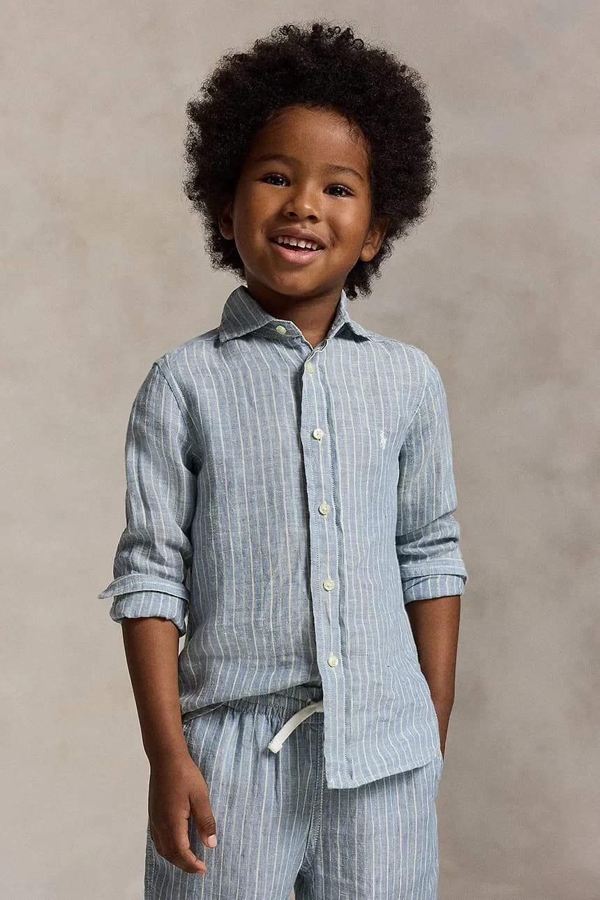 Детская льняная рубашка