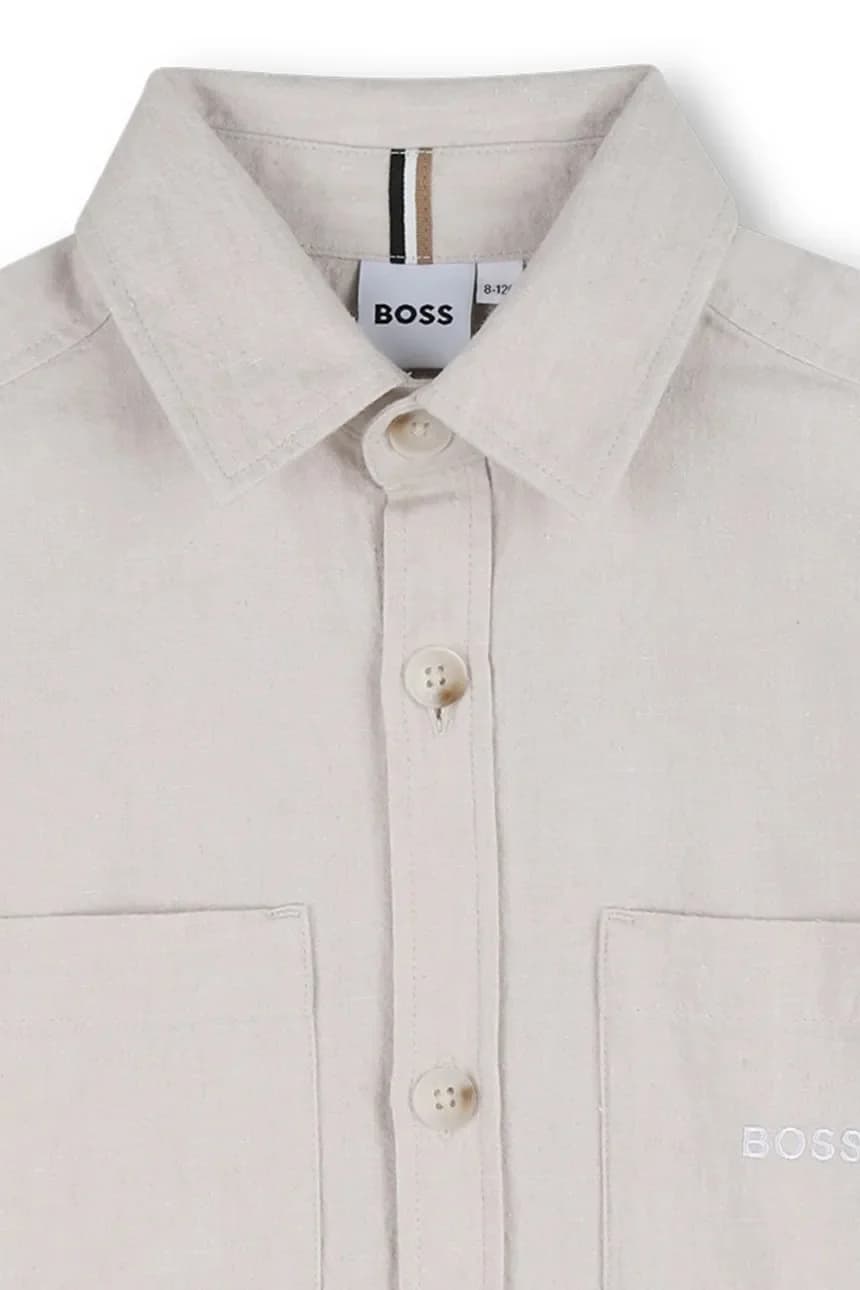 Детская рубашка с льном - фото 4