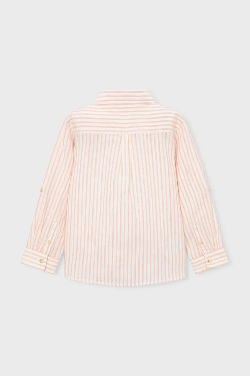 Детская рубашка из смесового льна - фото 3