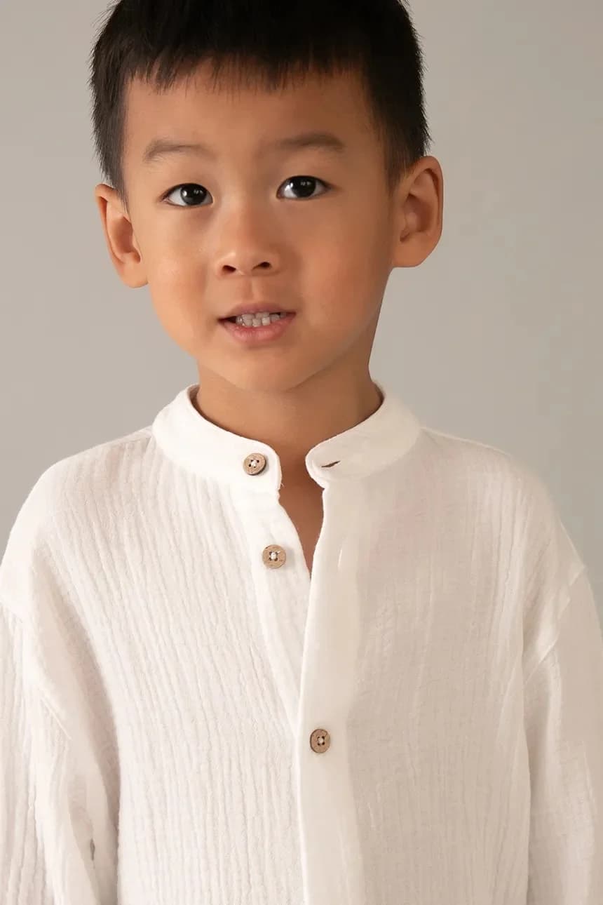 Детская хлопковая рубашка - фото 5