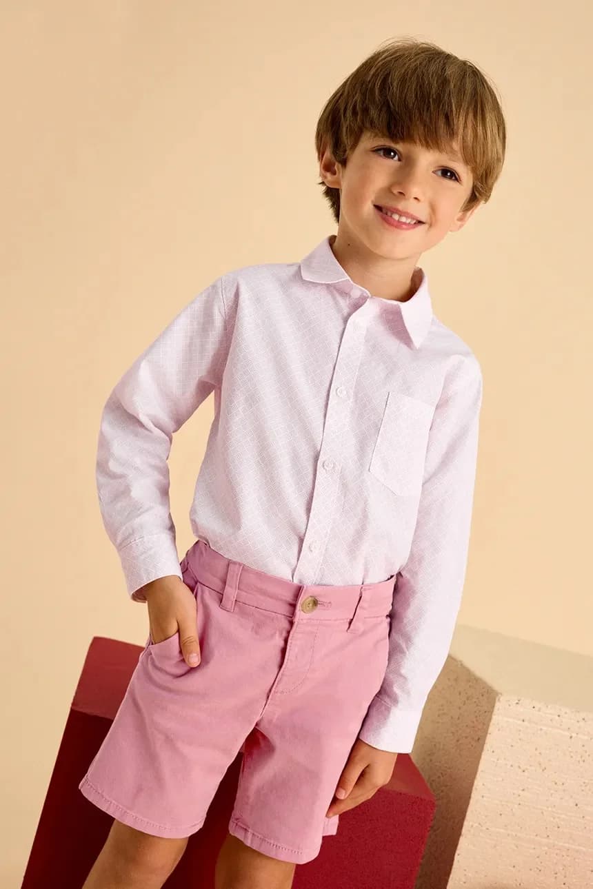 Детская хлопковая рубашка