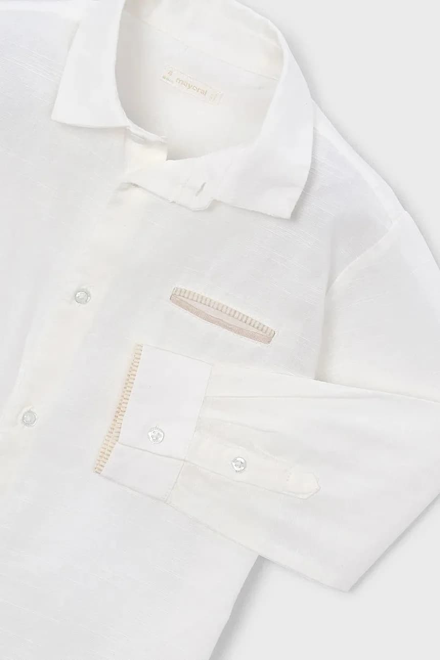 Детская рубашка с льном - фото 3