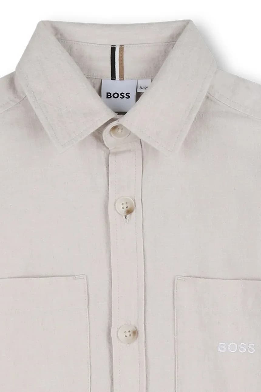 Детская рубашка с льном - фото 4