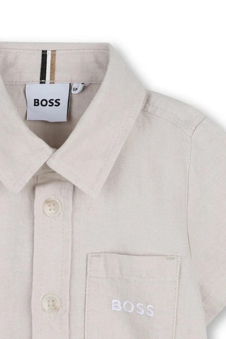 Детская рубашка с льном - фото 3