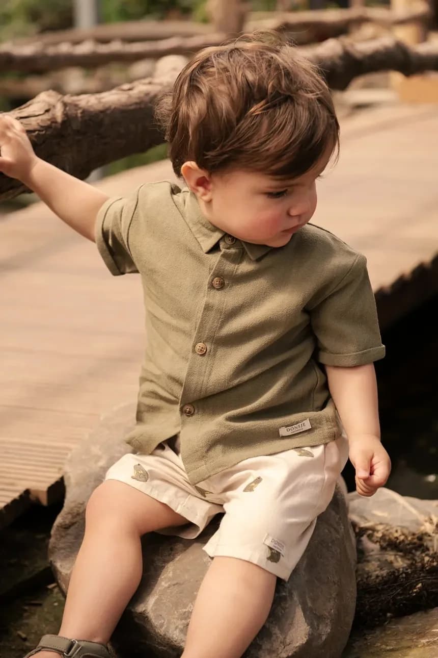 Детская рубашка Brammie с добавлением льна