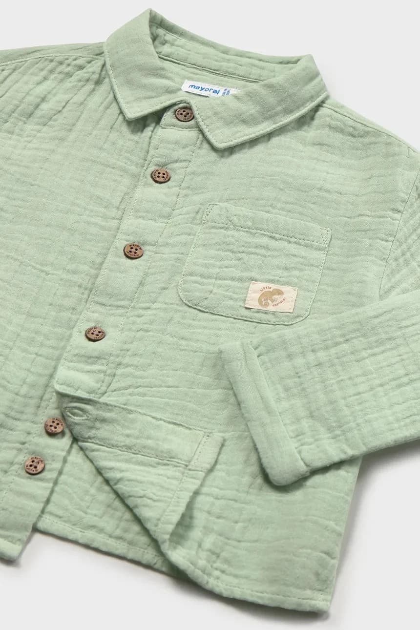 Детская хлопковая рубашка - фото 3