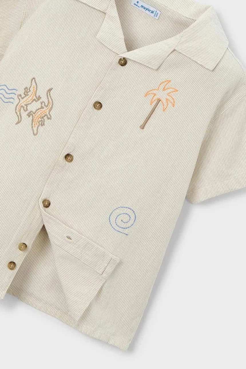 Детская хлопковая рубашка - фото 4