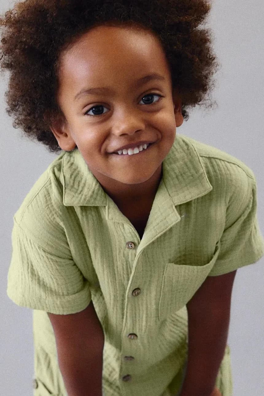 Детская хлопковая рубашка - фото 5