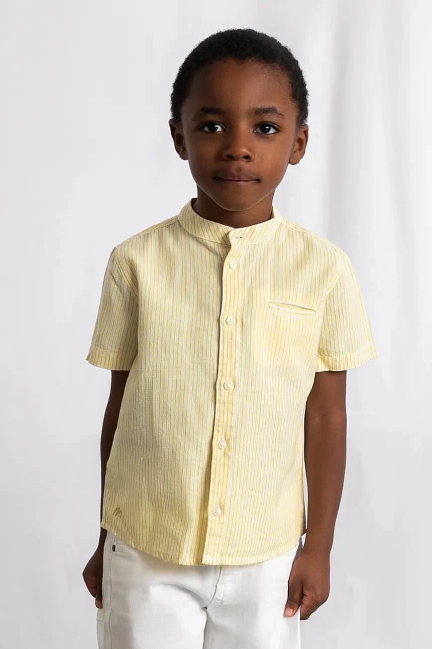 Детская рубашка с льном