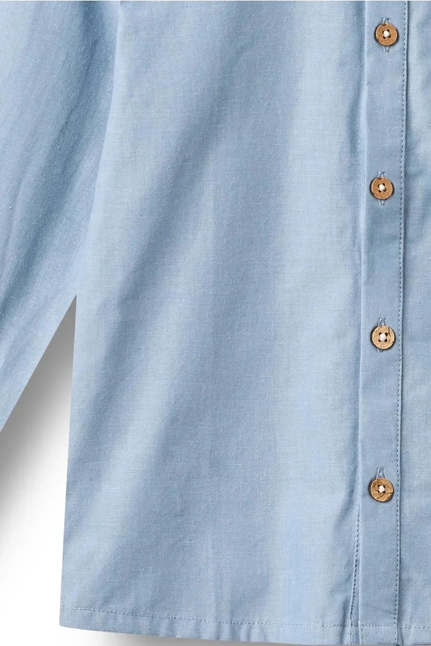 Детская хлопковая рубашка - фото 3