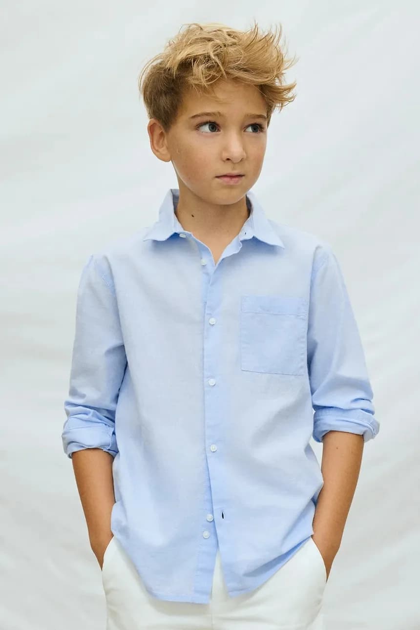 Детская хлопковая рубашка