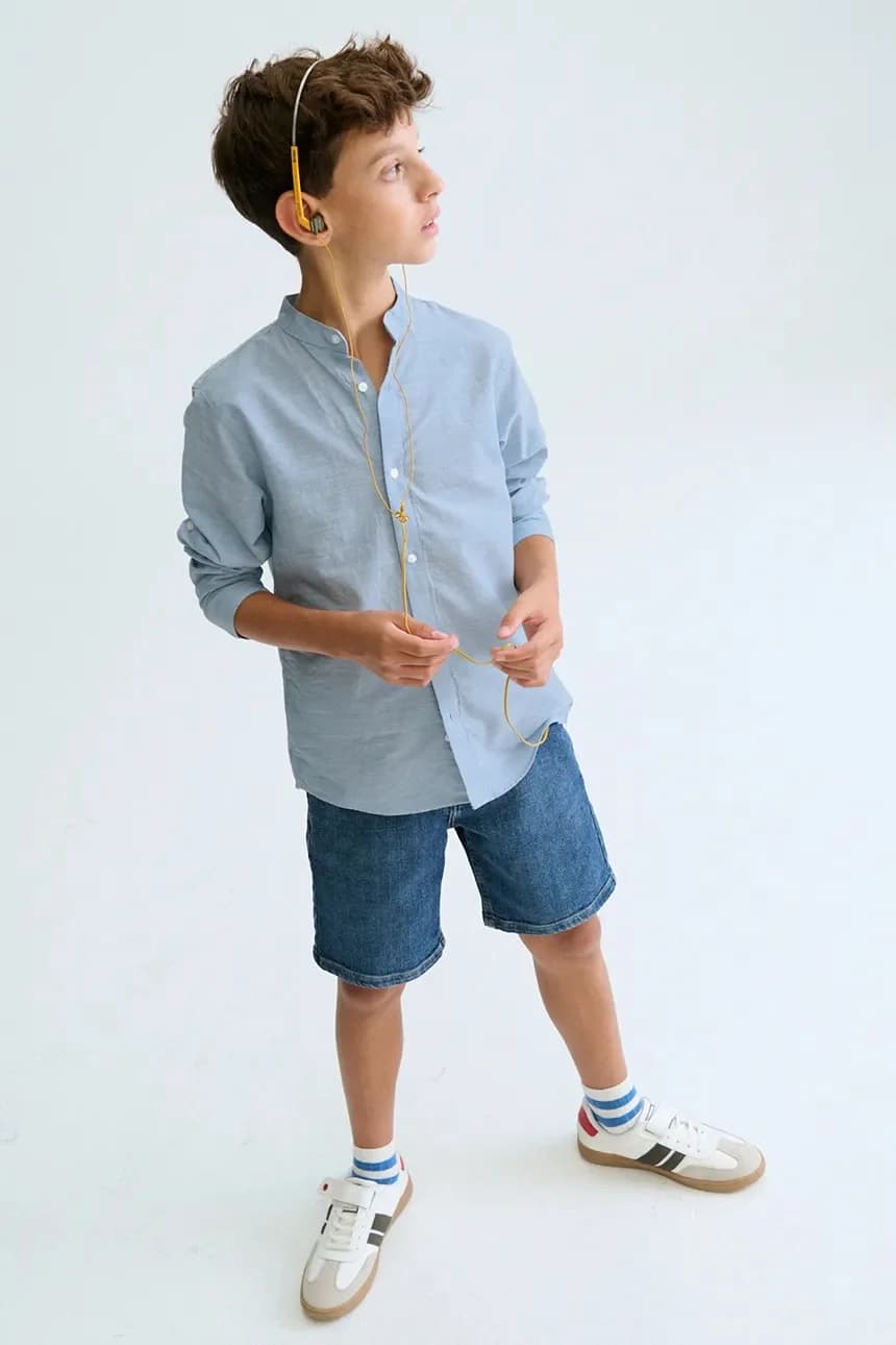 Детская хлопковая рубашка - фото 6