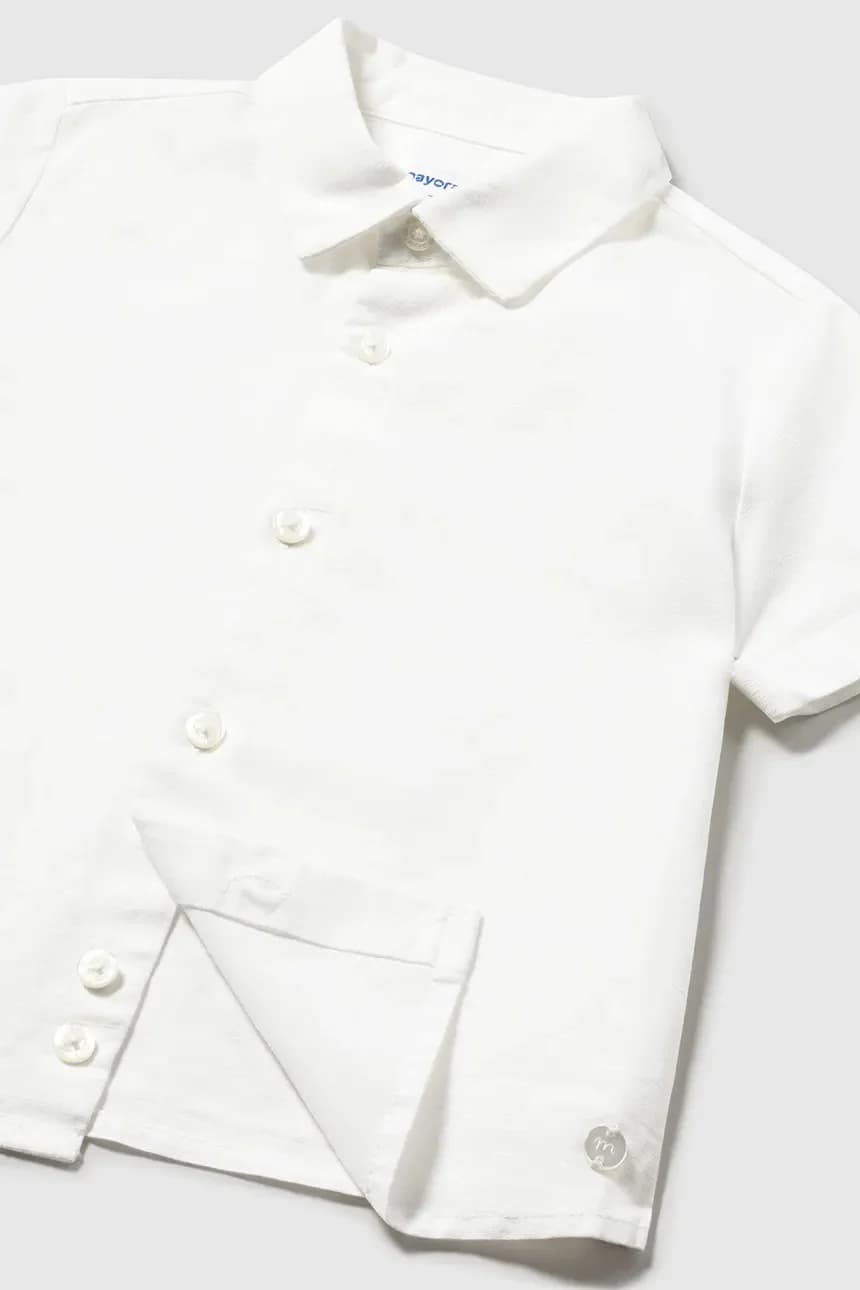 Детская рубашка с льном - фото 3