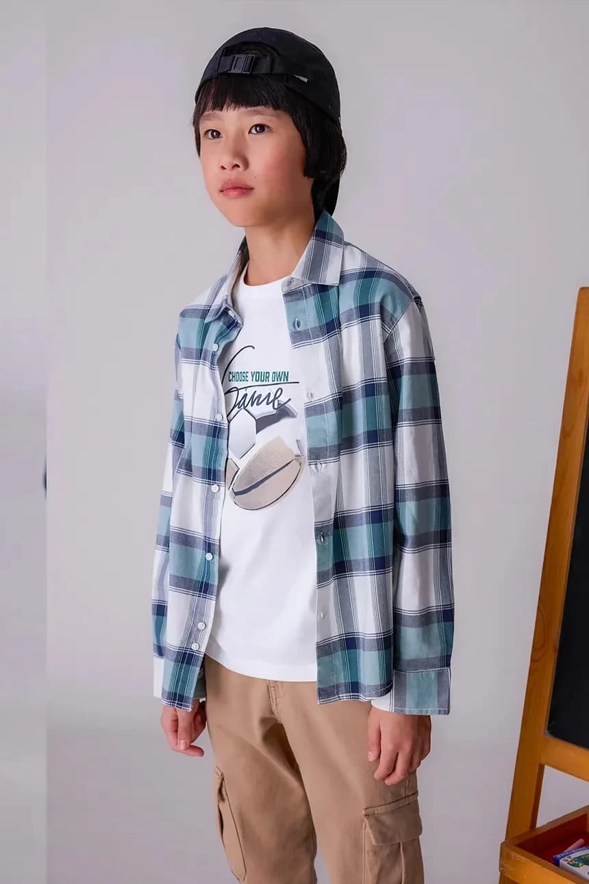 Детская хлопковая рубашка