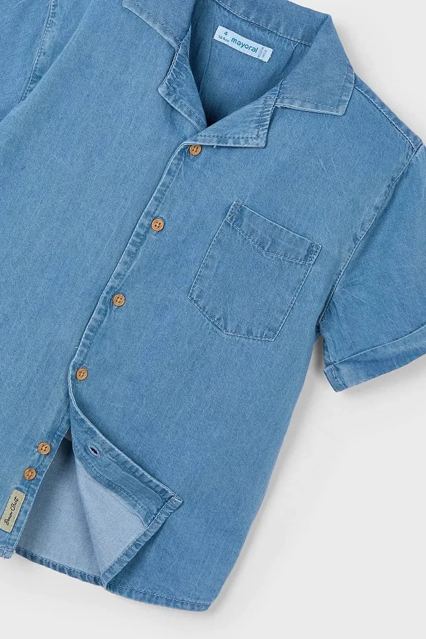 Детская хлопковая рубашка - фото 4