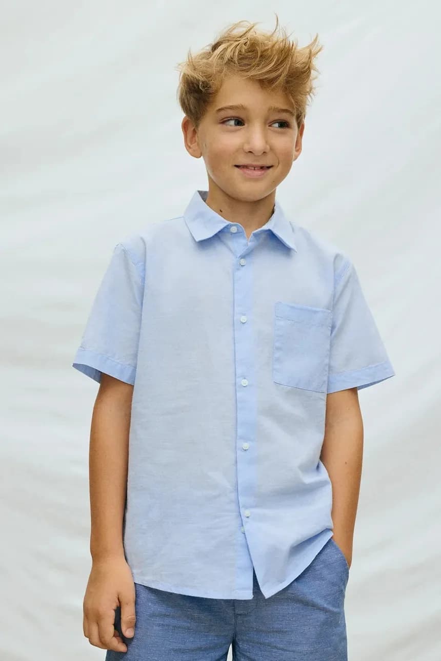 Детская хлопковая рубашка
