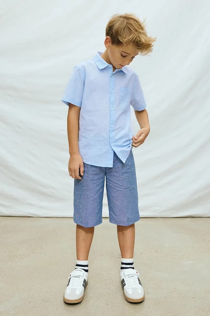 Детская хлопковая рубашка - фото 6