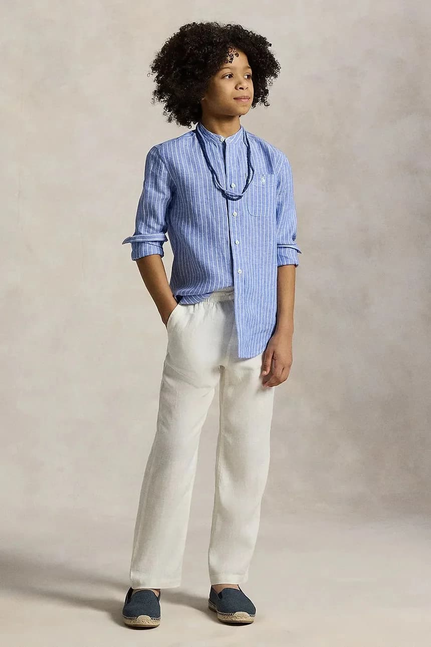 Детская хлопковая рубашка - фото 4